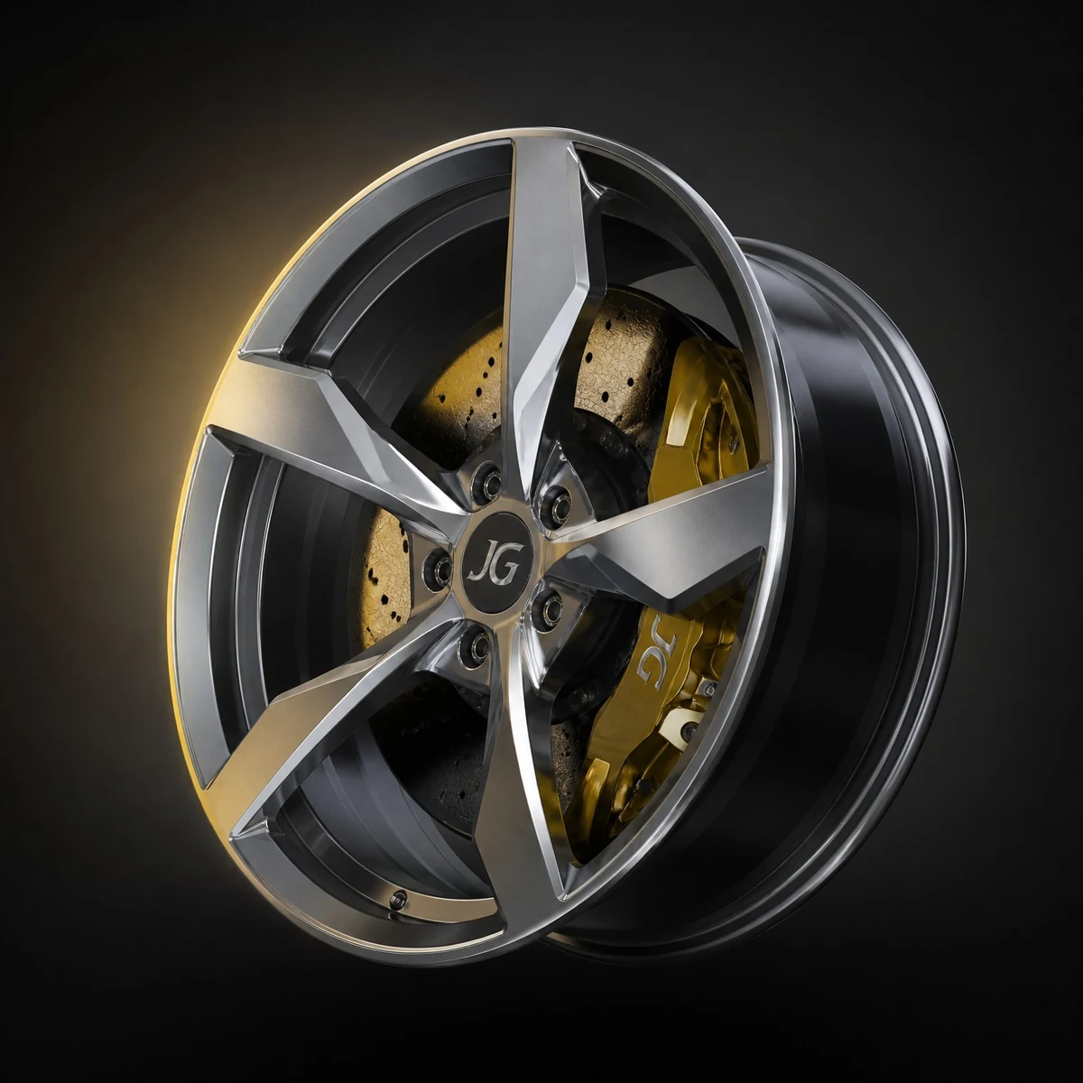 JGSPR007 5-Spoke Sharp Faceted forged wheel