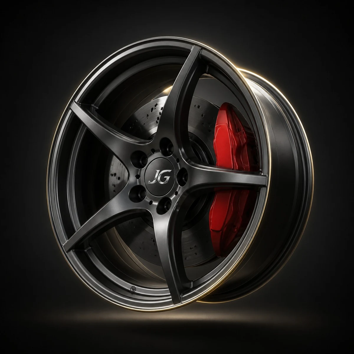 JGSPR008 5-Spoke Curved Tapered forged wheel