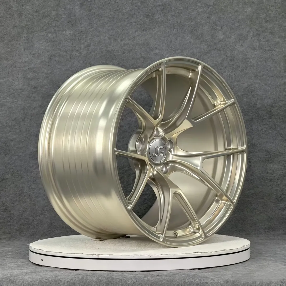 Custom Concave Forged Alloy Wheels 17-22 Inch Polished Gold Finish Rims for European & Japanese Luxury Passenger Cars — JG forged wheel