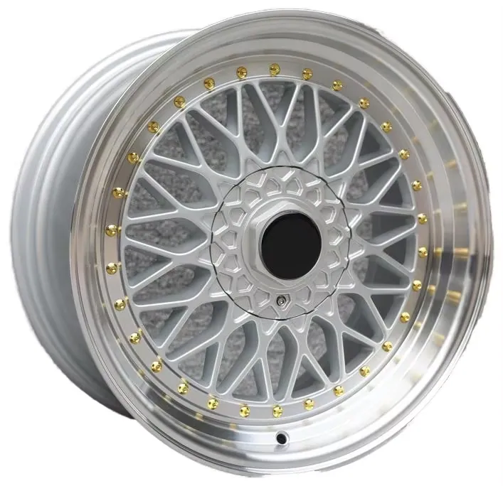 Factory Forged High Load Grade Mesh Design with Glossy Silver Surface 17-22 Inch Aluminum Car Wheels JWL VIA 3-year Warranty forged wheel
