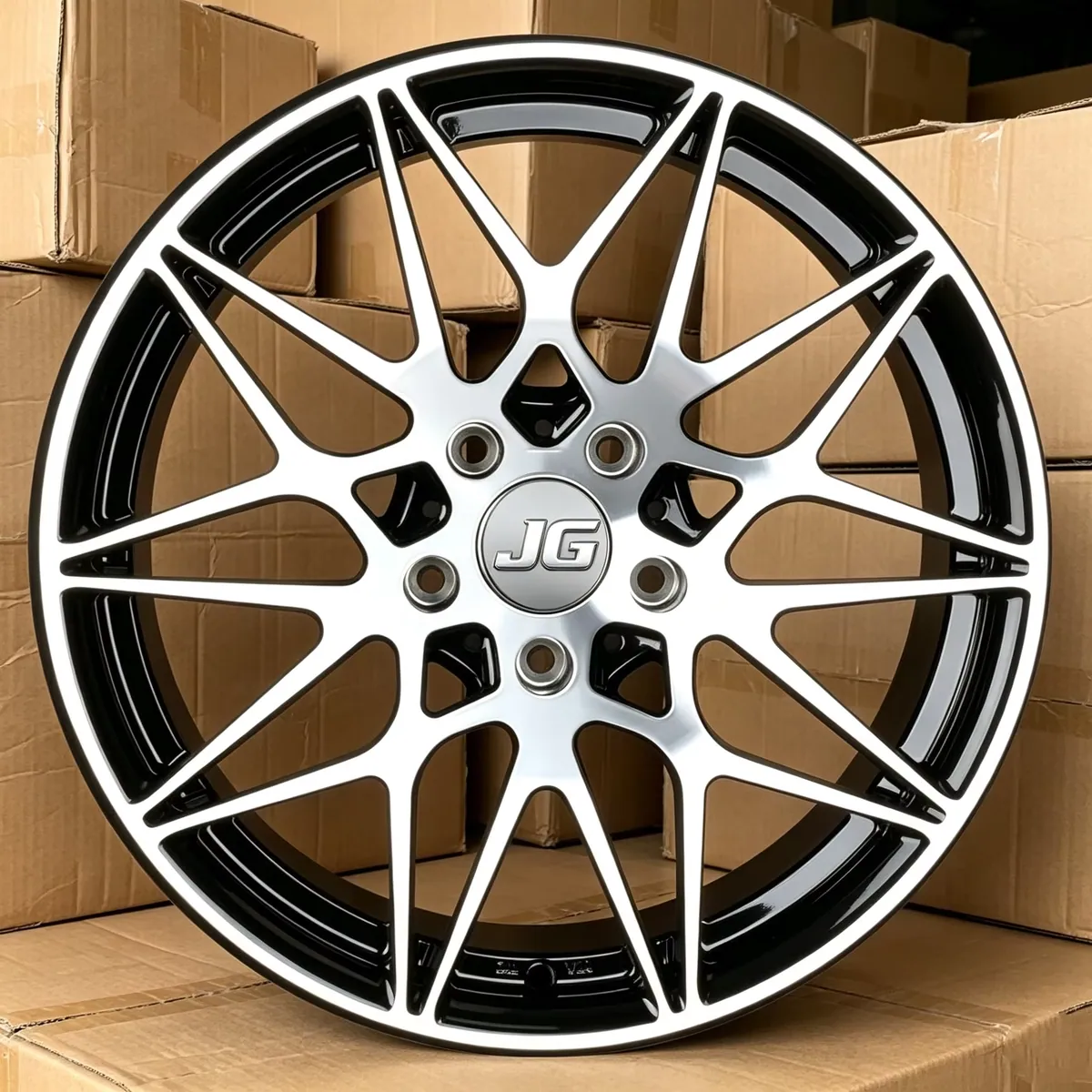 JG 1 Piece Forged Alloy Wheels Sliver Machined Face Multi Spoke Car Rims 17-22 Inch 5x112 5x120 for BMW Audi Tesla Honda Toyota forged wheel