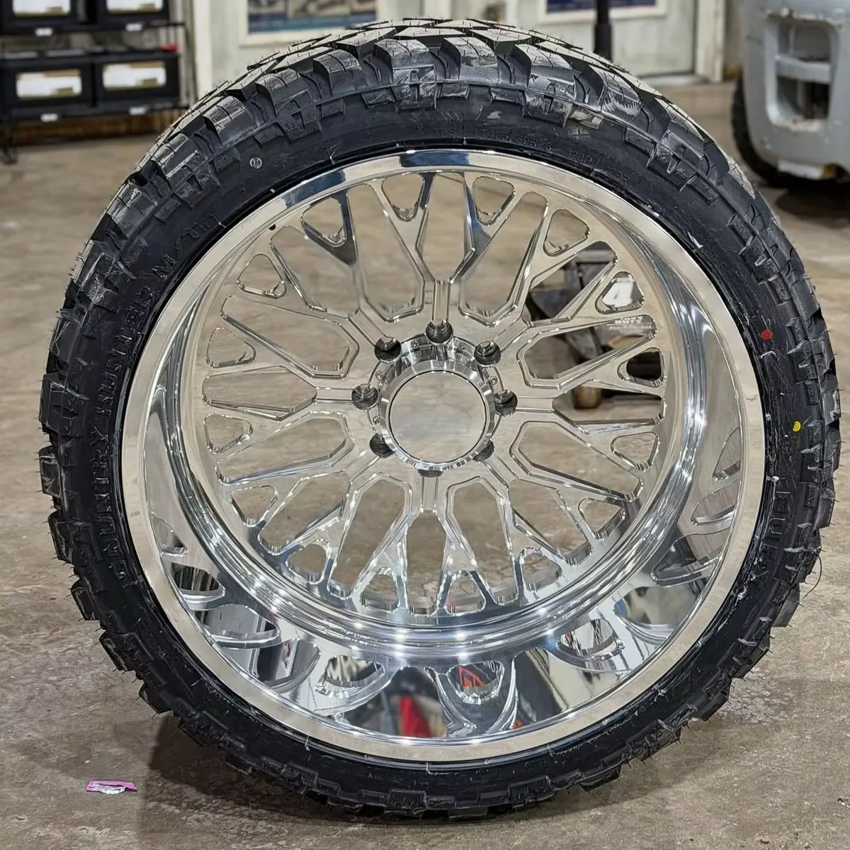 JG 1-Piece Forged Chrome Polished Mesh Offroad Alloy Wheels 17-22 Inch PCD 6x139.7 5x114.3 for Ford F150 Toyota Hilux Dodge Ram forged wheel