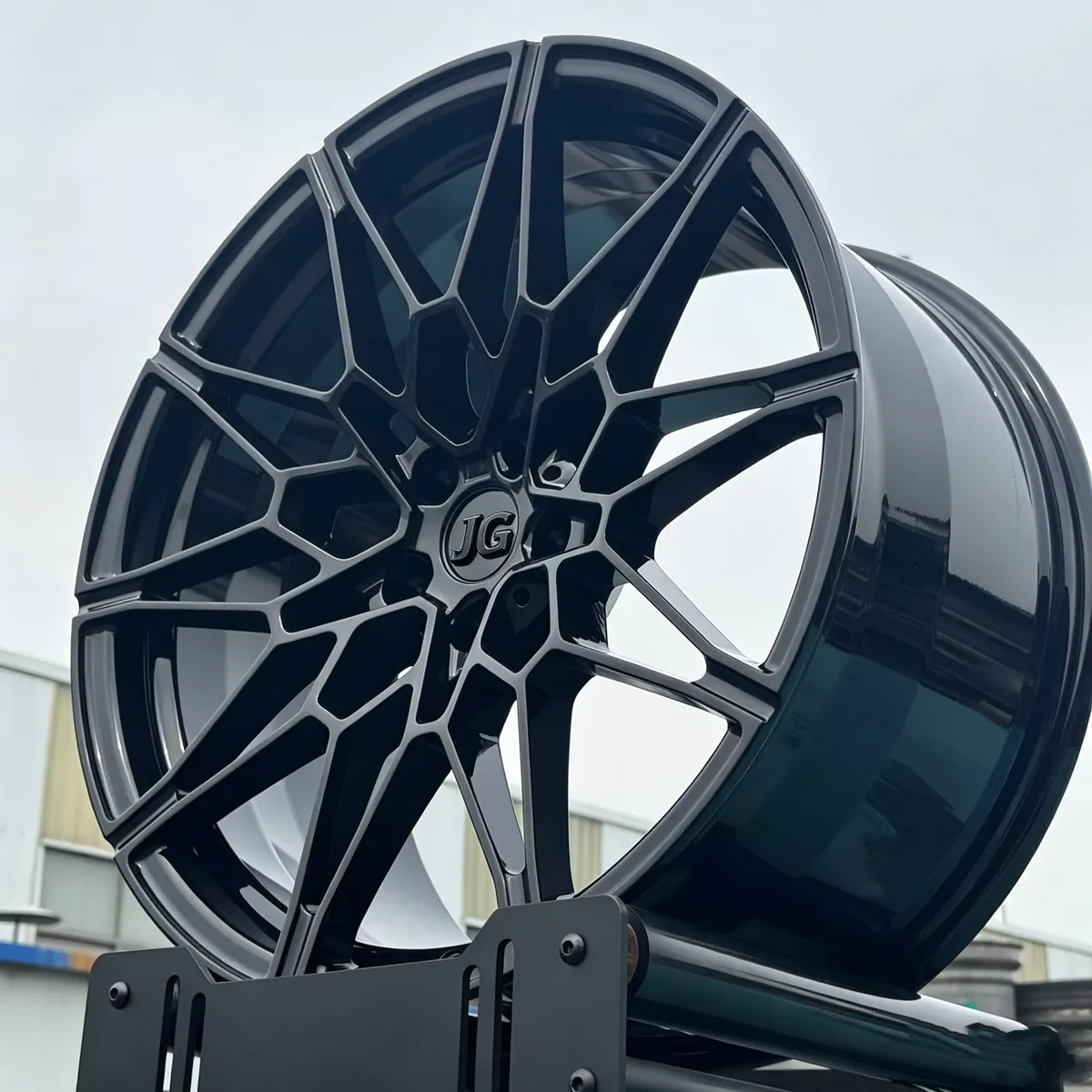 JG 1-piece Gloss Black Forged Alloy Wheels Multi Spoke Car Rims 17-22 Inch 5x112 5x114.3 5x120 for Sedan Coupe SUV EV JDM forged wheel