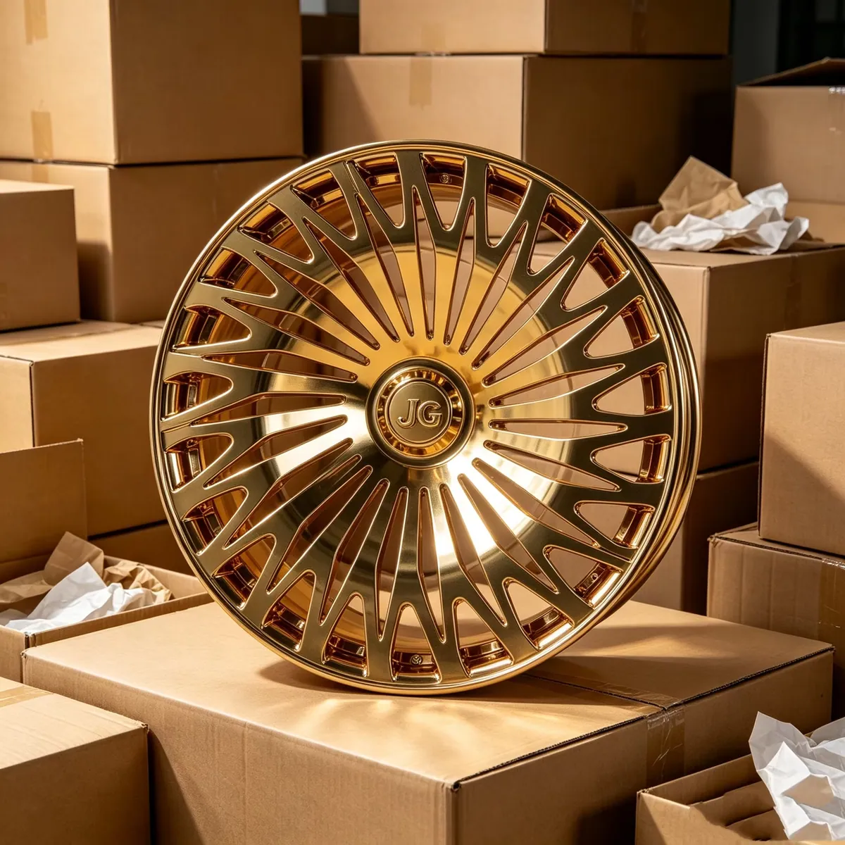 JG 1-piece Golden-plated Forged Alloy Wheels Multi Spoke Rims 17-22 Inch PCD 5x100 5x114.3 5x120 for Sedan Coupe SUV EV — JG forged wheel