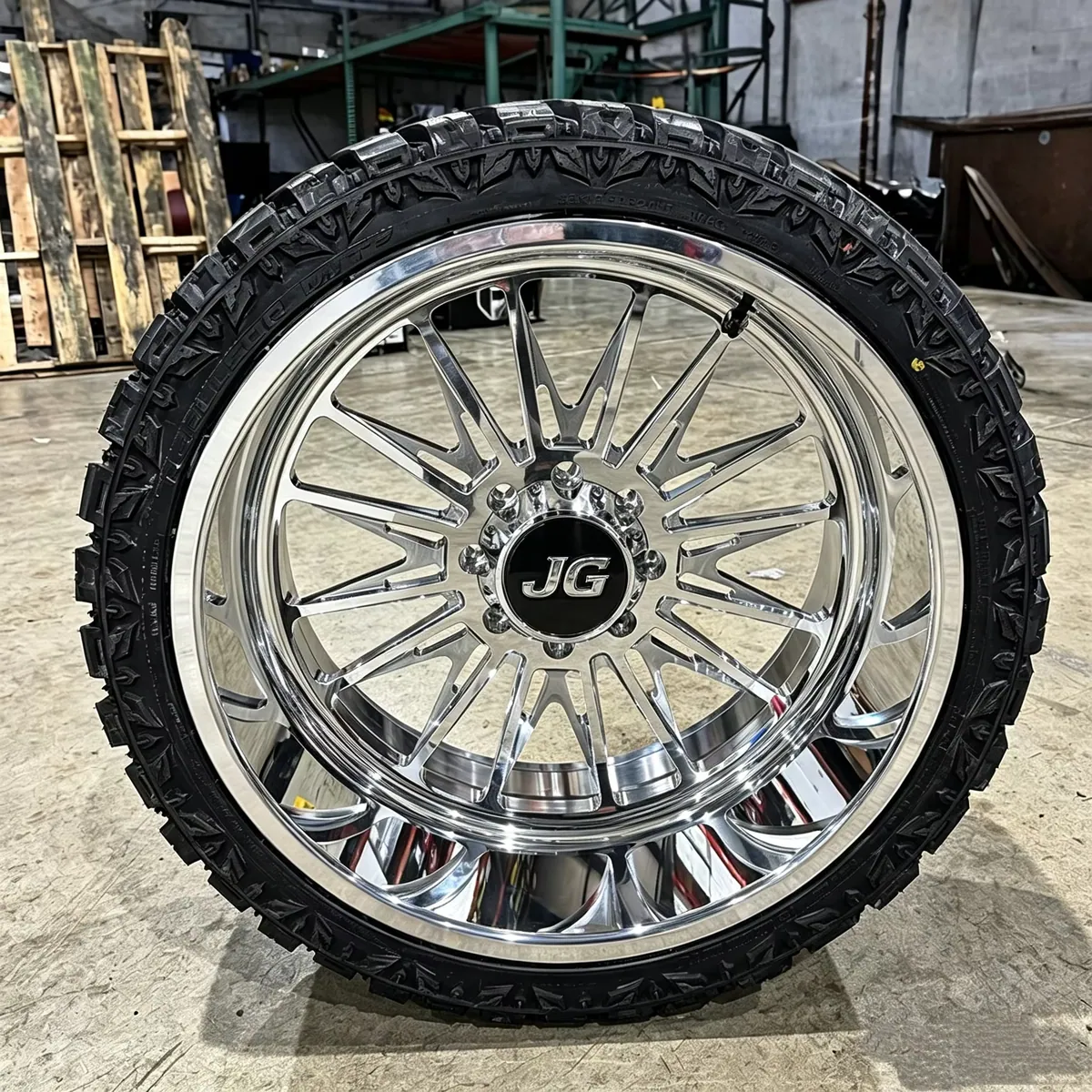 JG 1 Piece Polished  Forged Offroad Wheels Deep Concave Alloy Rim 17-22 Inch 6x139.7 5x150 for Ford F150 Dodge Ram Toyota Hilux forged wheel