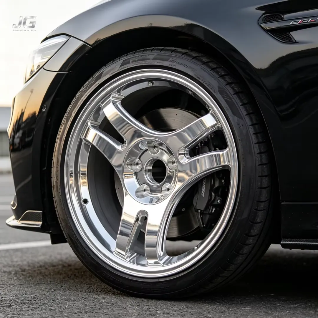 JG 15 16 17 18 19 Inch 5x114.3 JDM Style 3 Spoke Deep Dish Polished Forged Aluminum  Passenger Car Wheels for corolla Hilux forged wheel
