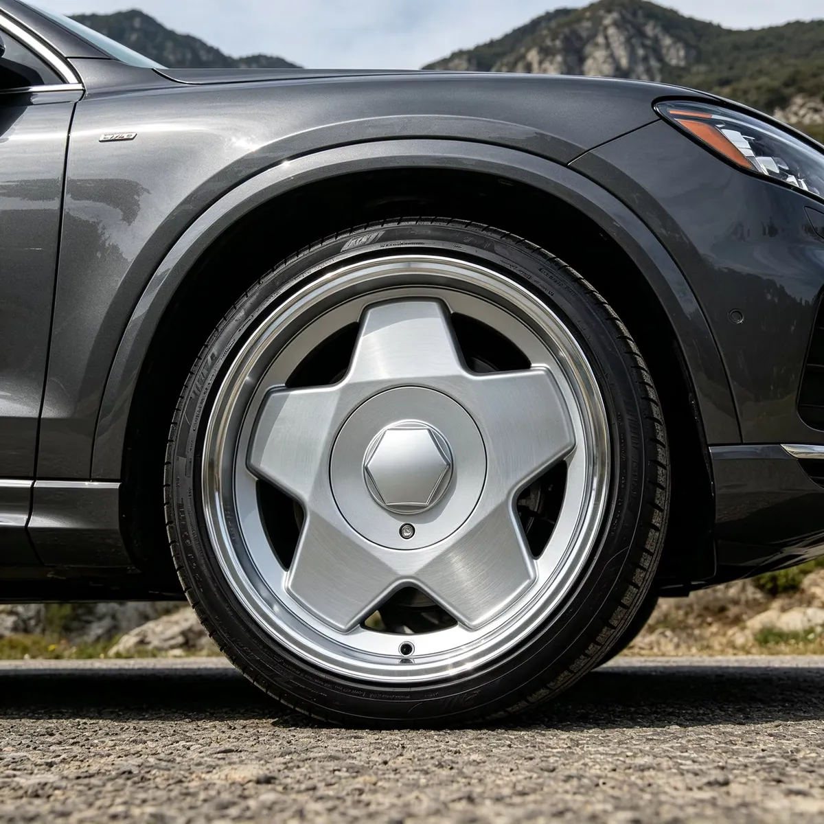 JG 15x7.0/8.0 Inch Silver Machine Edge  Aluminium Alloy Wheels 4x100/114.3 CB73.1 ET20/15 for Passenger Cars forged wheel
