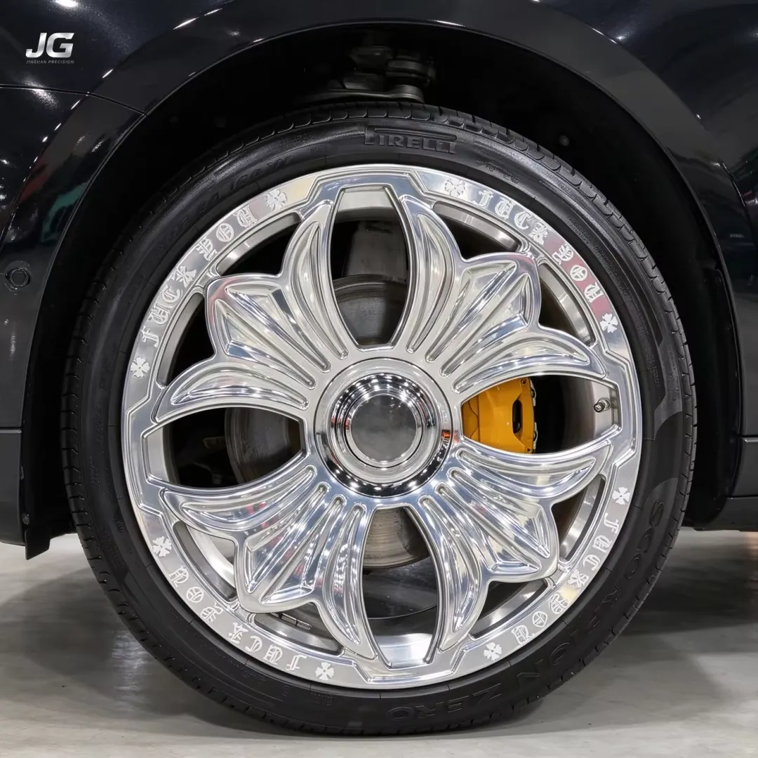 JG 16-26inch PCD5X100/120/130mm Silver Chrome Custom Forged Flower Wheel Rim Fit Rolls Royce Cadillac Porsche Luxury Car forged wheel