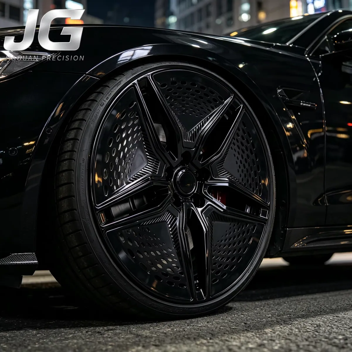 JG 17 18 19 20 21 22 24 Inch Custom Matt Black 5x114.3 5x120 5x130 Forged Alloy Rim for Tesla Mercedes BMW  Wheel forged wheel