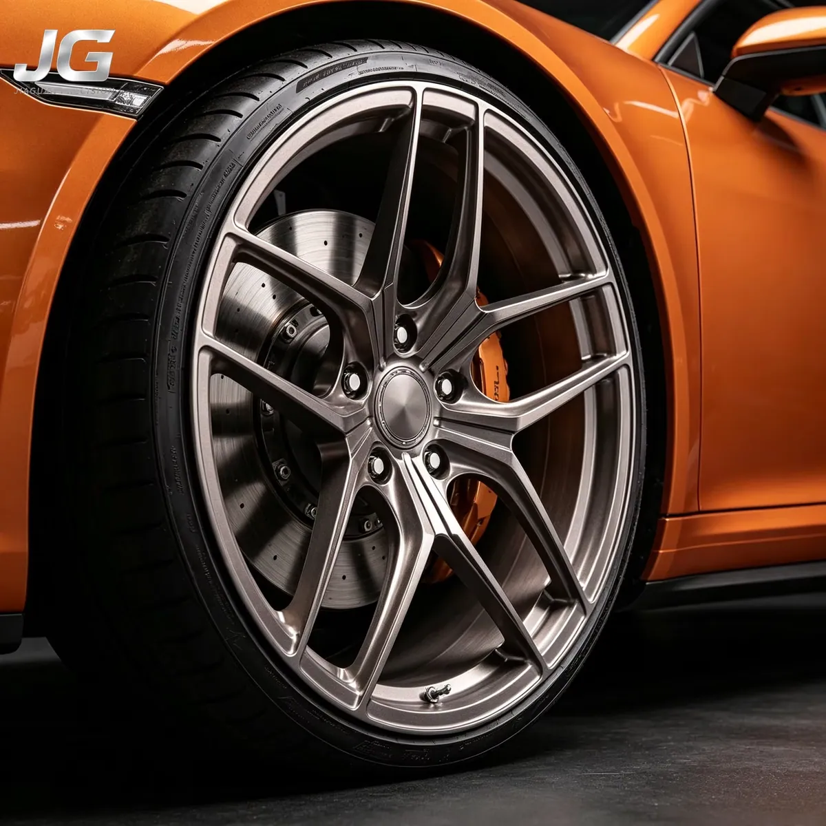 JG 17 18 19 20 21 22 24 Inch Brushed Matte Grey Car Wheel Rims Customization Forged Wheel for Porsche Mercedes Benz Audi forged wheel