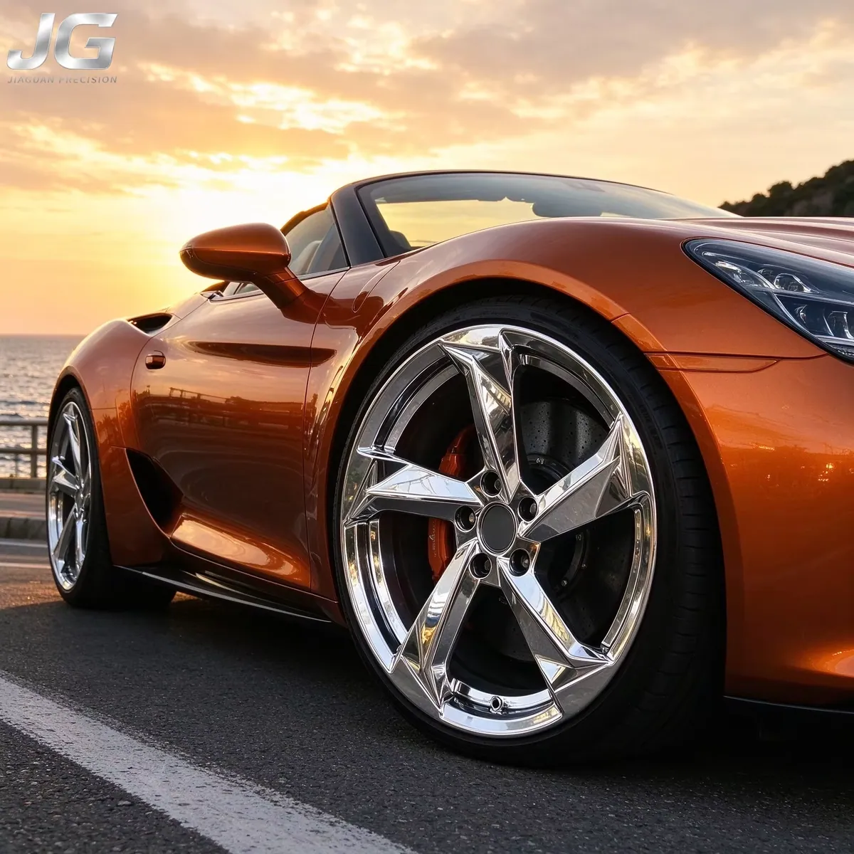 JG 17 18 19 20 21 22 Inch 5x112 5x114.3 5x120 PCD Chrome 1-Piece Forged Rims for Audi A4 A5 S4 S5 RS5 Sport forged wheel