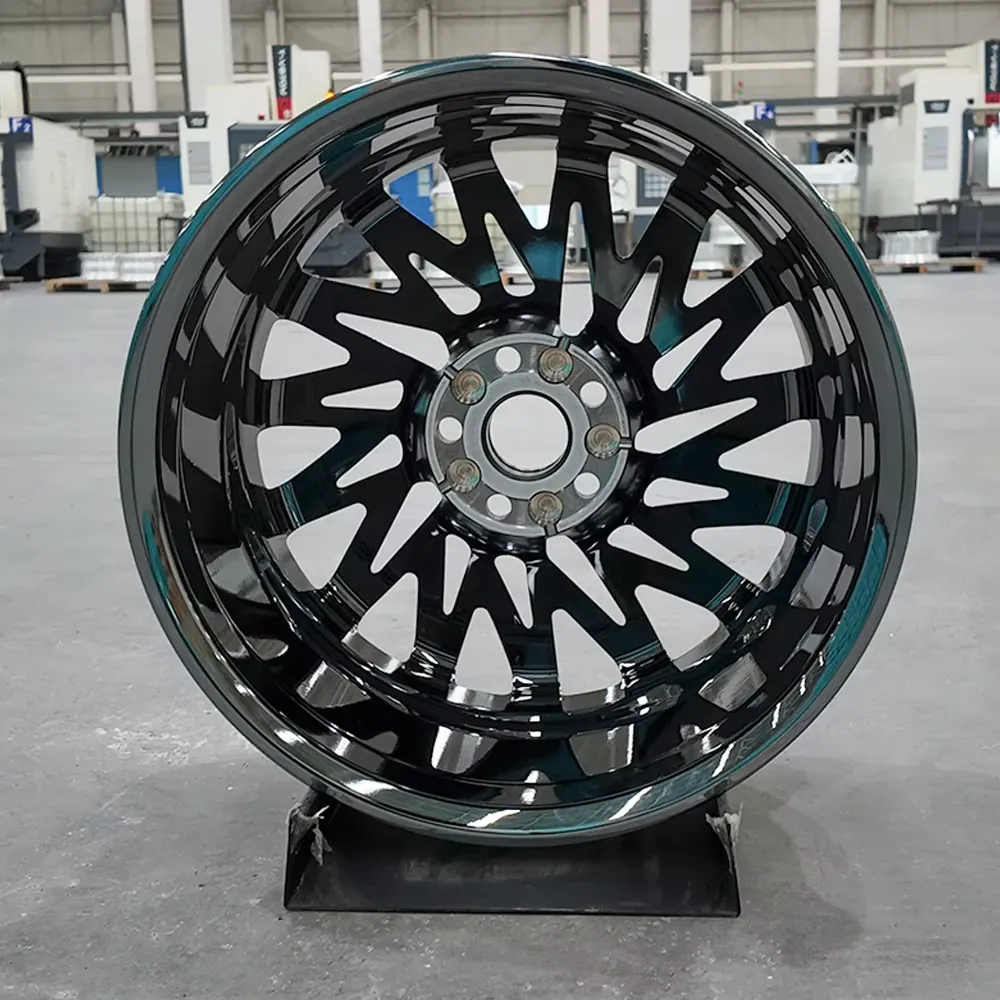 JG 17 18 19 20 21 22 Inch Radiating Multi Spoke Forged Wheels Gloss Black Machined Face Deep Concave Alloy Rims 5x112 5x114.3 forged wheel