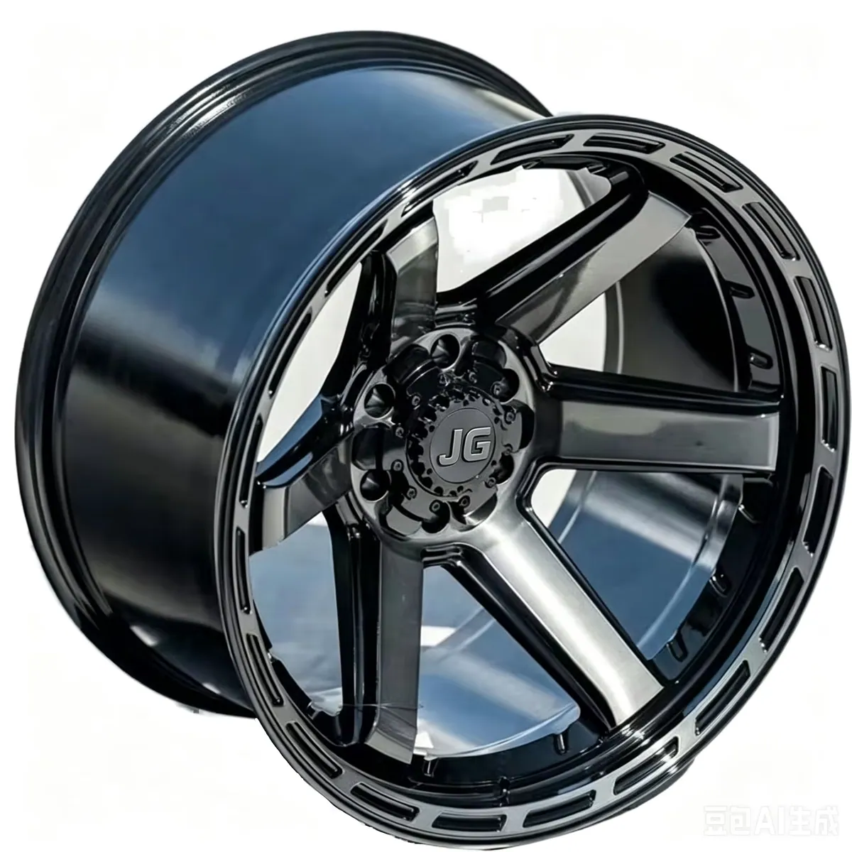 JG 17-22 Inch Deep Dish 5x112/120/114.3 Forged Monoblock Alloy Racing Wheels with Black Finish for Passenger Cars forged wheel
