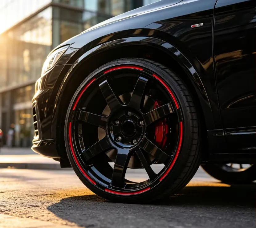 JG 17-22 Inch Forged Aluminium Alloy Wheel Rims Gloss Black Red Line TE37 Style Racing Wheels 5x100 5x114.3 Passenger forged wheel