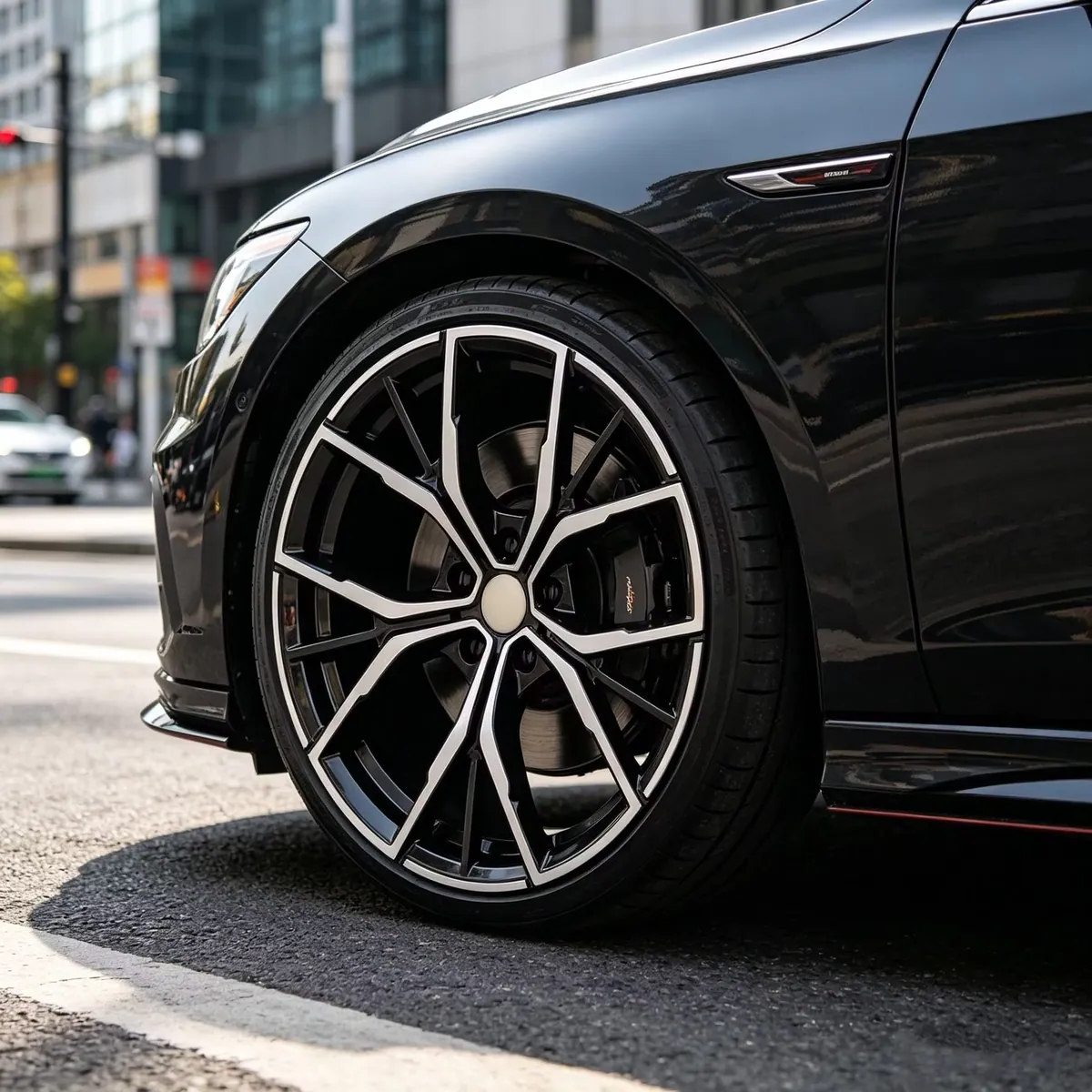JG 17-22inch 5/6 Holes Custom One Piece Forged Alloy Wheels, Gloss Black 5 Spoke Concave Rims Fit BMW Audi Mercedes Sport Sedan forged wheel