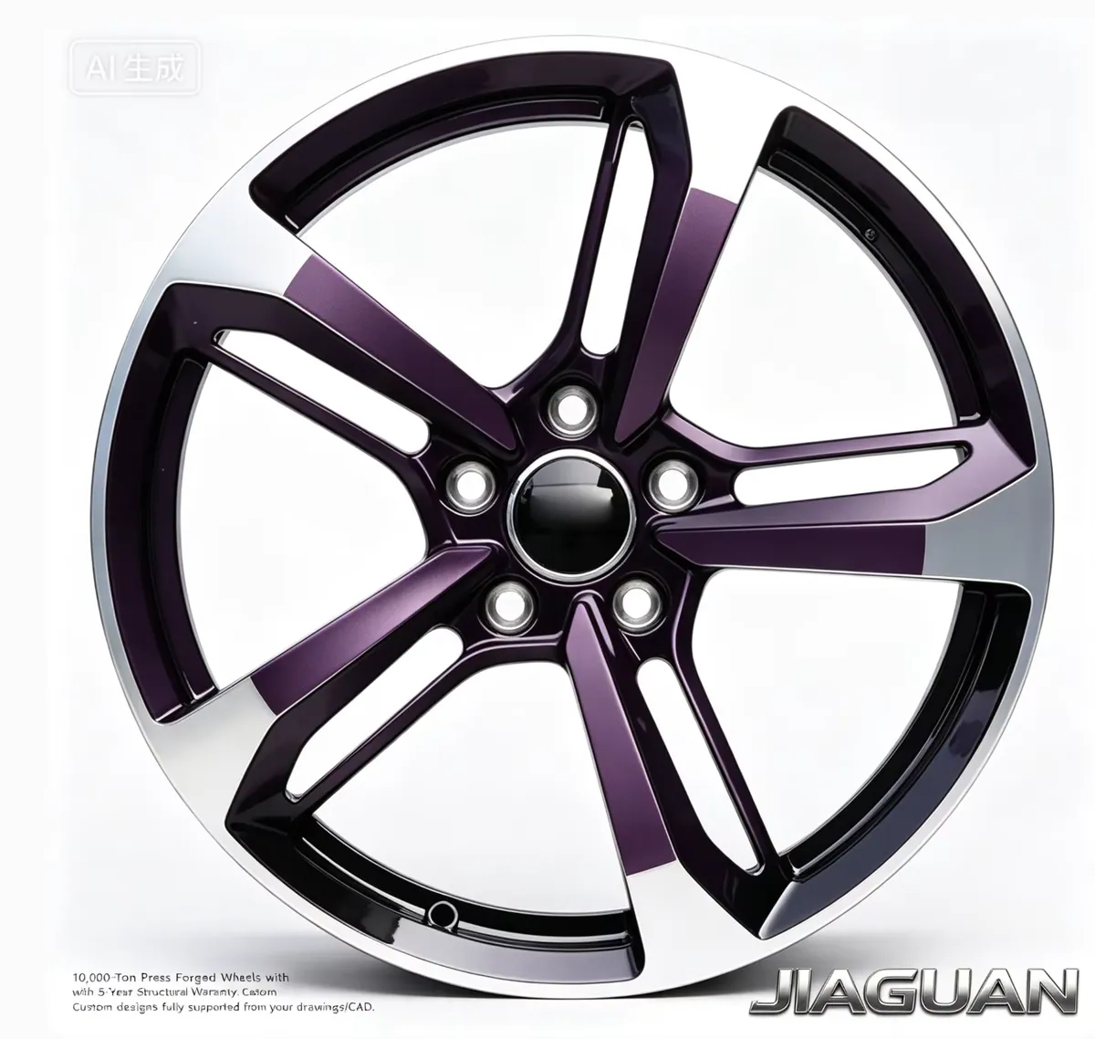 JG 17-24 Inch Aluminium Alloy Five Spoke Bright Finish Rims Audi RS A3 A4L A5 A6 A7 A8 Q5 Universal Fitment Forged-style — JG forged wheel