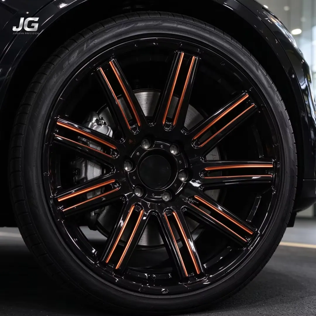 JG 17-26" Custom Deep Concave Forged Alloy Wheels Gloss Black Orange Line for Tundra Ford Raptor Tank300/500 Jeep Wrangler — JG forged wheel