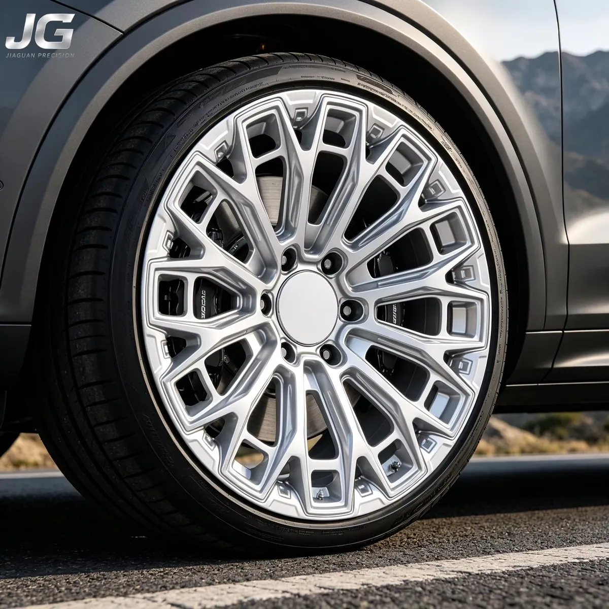 JG 18 19 20 21 22 23 24 Inch Gloss Silver Machine Face Car Wheel Rims Forged Off Road Wheels for Land Rover Ford GMC Chevrolet forged wheel