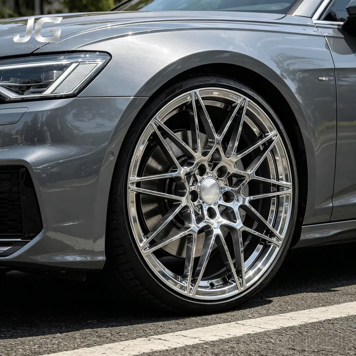 JG 18 19 20 21 22 Inch 5x100 5x112 5x114.3 Polished Forged Alloy Wheels  Car Rims for BMW Audi Porsche Mercedes Benz Dodge forged wheel