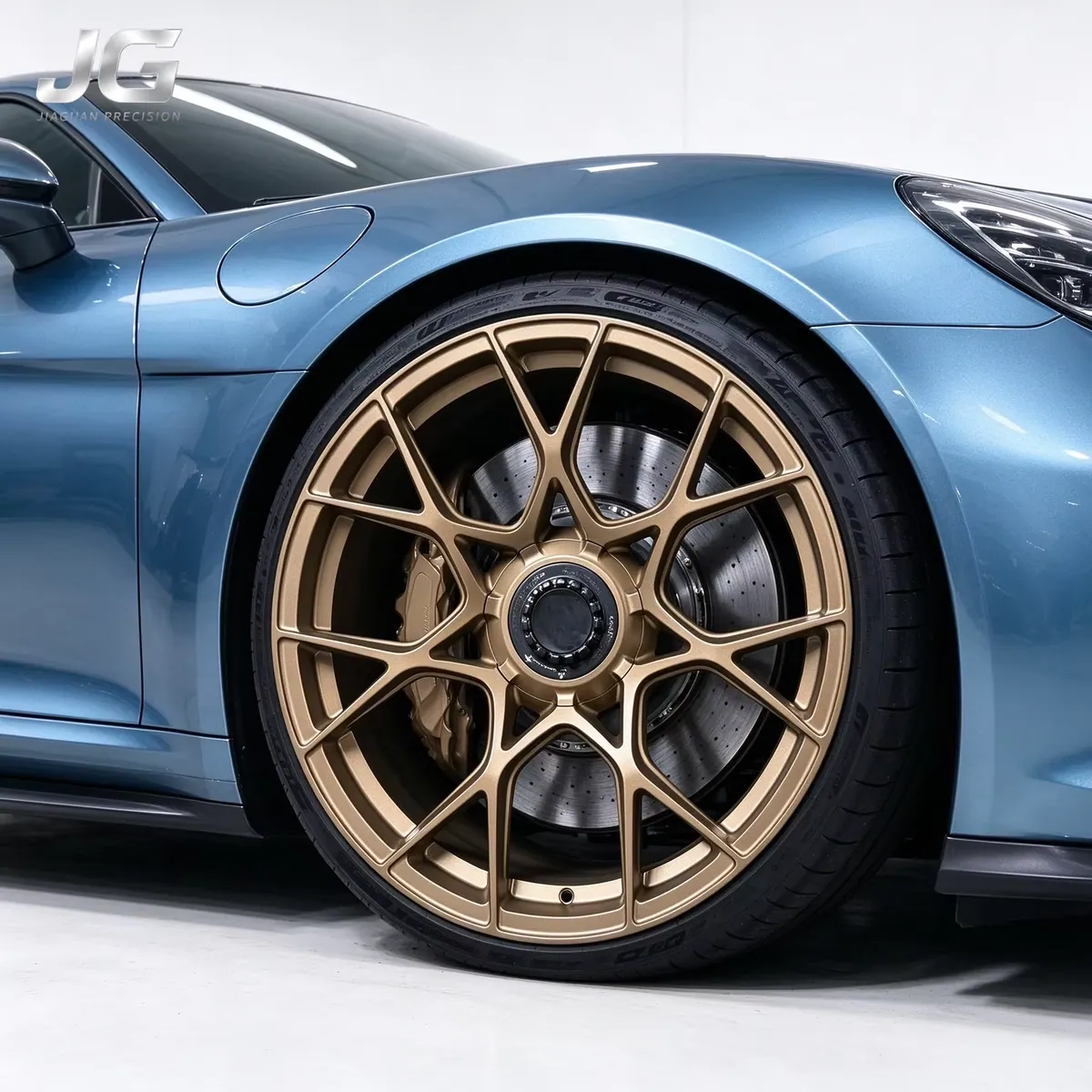 JG 18-20in 5x114.3 PCD 6061-T6 Alloy Rim Performance Forged Wheel Matte Gold CNC for Audi A7 Mercedes C63 forged wheel