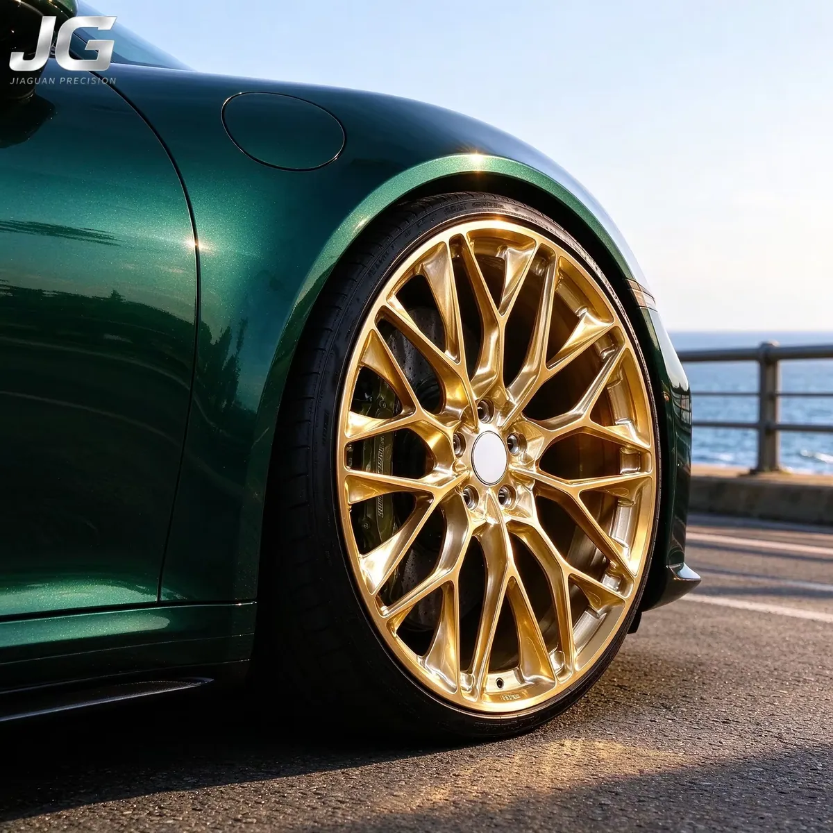 JG 18-22 Inch 5x120 5x114.3 GOLD CNC Machining Forged Alloy Multi PCD Rims Classic Modification Parts for Porsche Ferrari — JG forged wheel