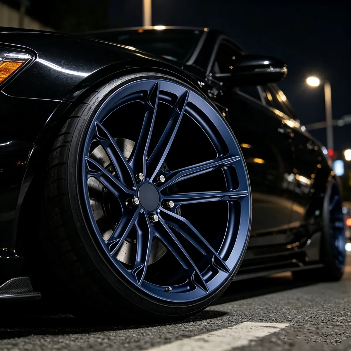 JG 18-22Inch 5x112 5x120 ET20-45 6061-T6 CNC Forged Wheel Rim Split 5-Spoke Matte Navy Blue Custom for BMW Audi Mercedes — JG forged wheel