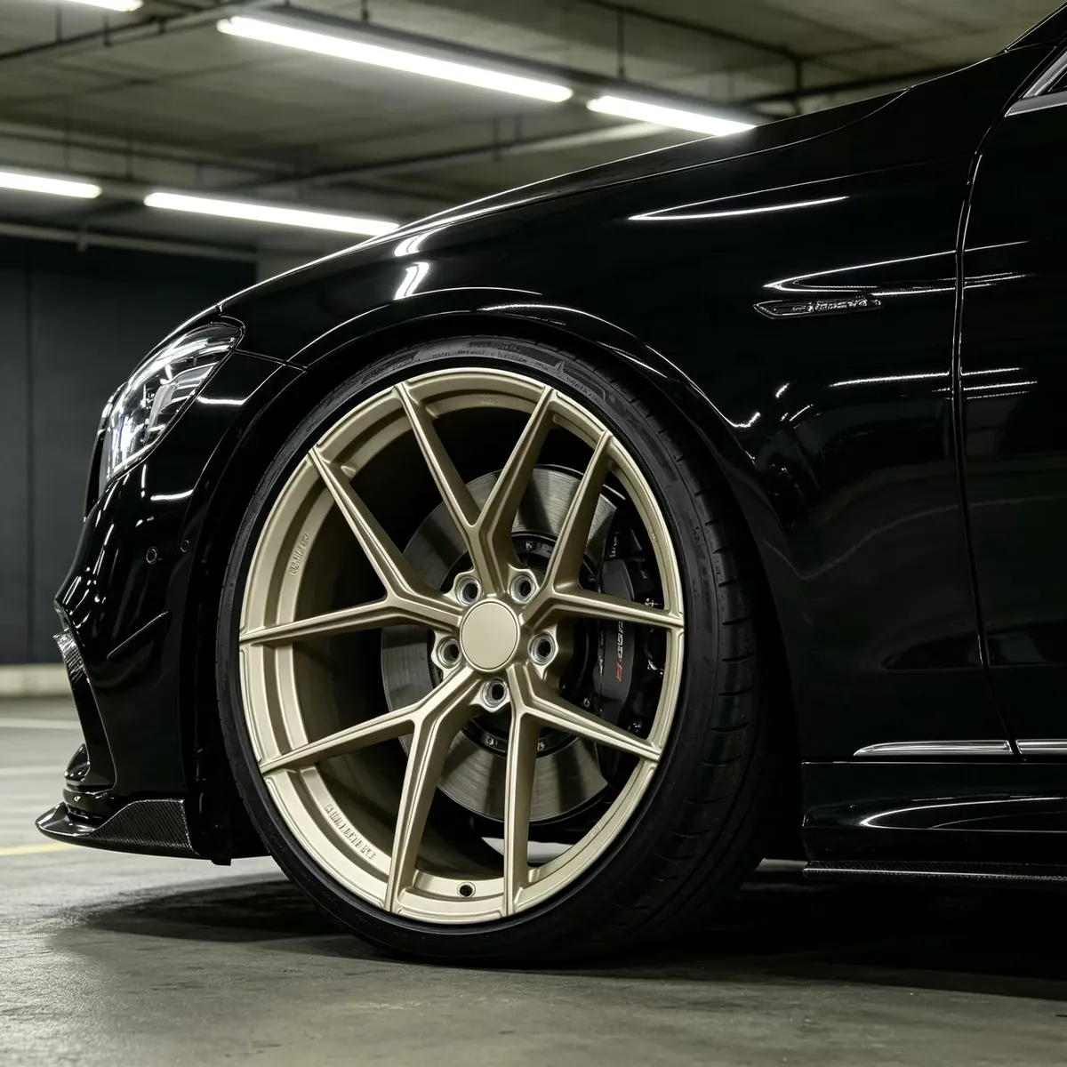 JG 18-24 Inch 5x112 5x114.3 5x120 5-Spoke 6061-T6 Forged Wheels CNC Matte Champagne Gold Rims for Porsche 911 Cayenne Panamera — JG forged wheel