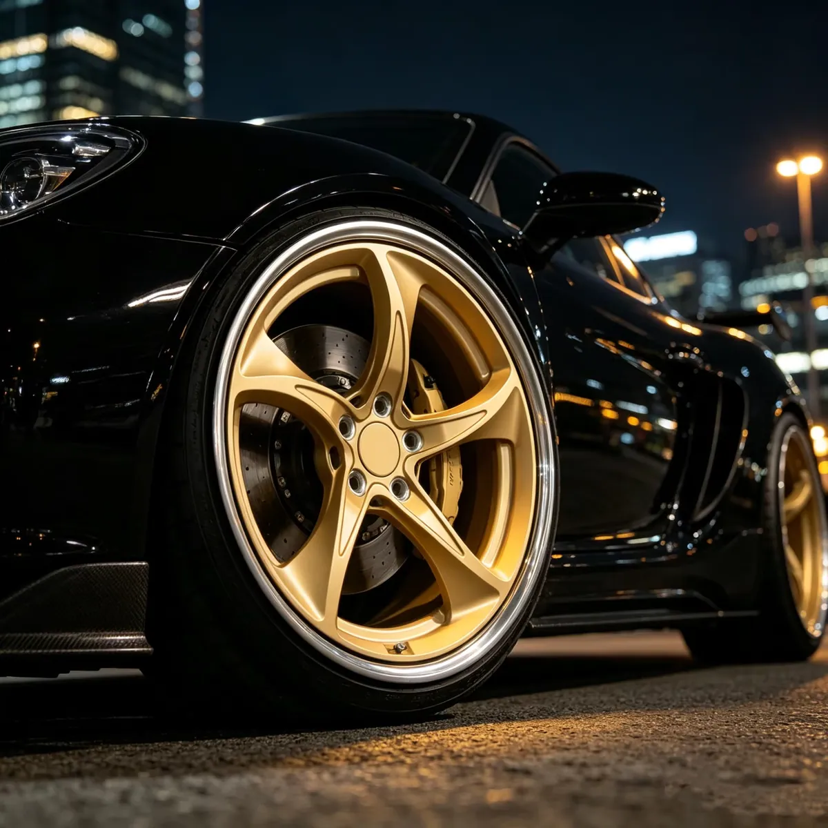 JG 18-24 Inch 5x112/5x120 ET20-45 Gold CNC Machined Lip 6061-T6 Forged Wheel for Mercedes AMG BMW M Audi RS Porsche — JG forged wheel