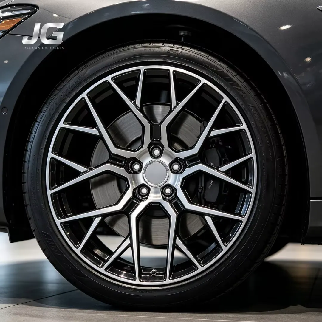 JG 18-24 InchCustomized Forged Wheels Monoblock Five Antler Spokes Bright & Black Passenger Car Wheels for Tesla Model 3 Model Y forged wheel