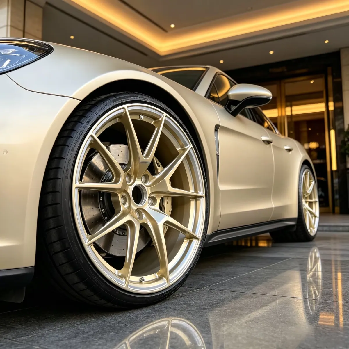 JG 19/20/21/22 Inch 5x112/120 ET35 6061-T6 Forged Alloy Wheel CNC Gold Machined Face Fit Porsche 911 Cayenne Audi RS6 BMW M5 — JG forged wheel