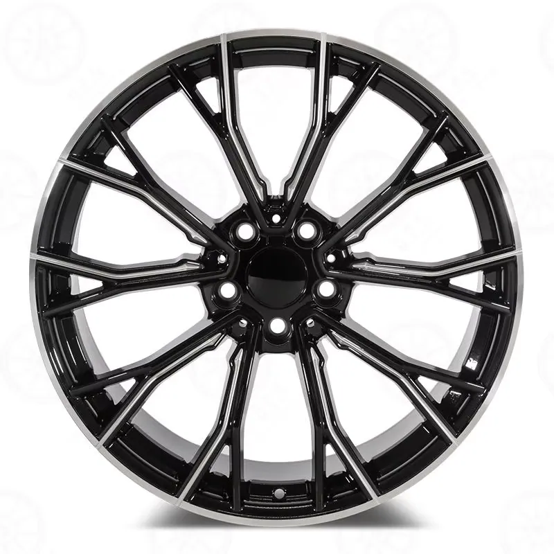 JG 19 Inch Staggered Monoblock Forged Wheels 6061-T6 Aluminum Gloss Black Machined Hollow Multi-Spoke Lightweight Alloy Rims forged wheel