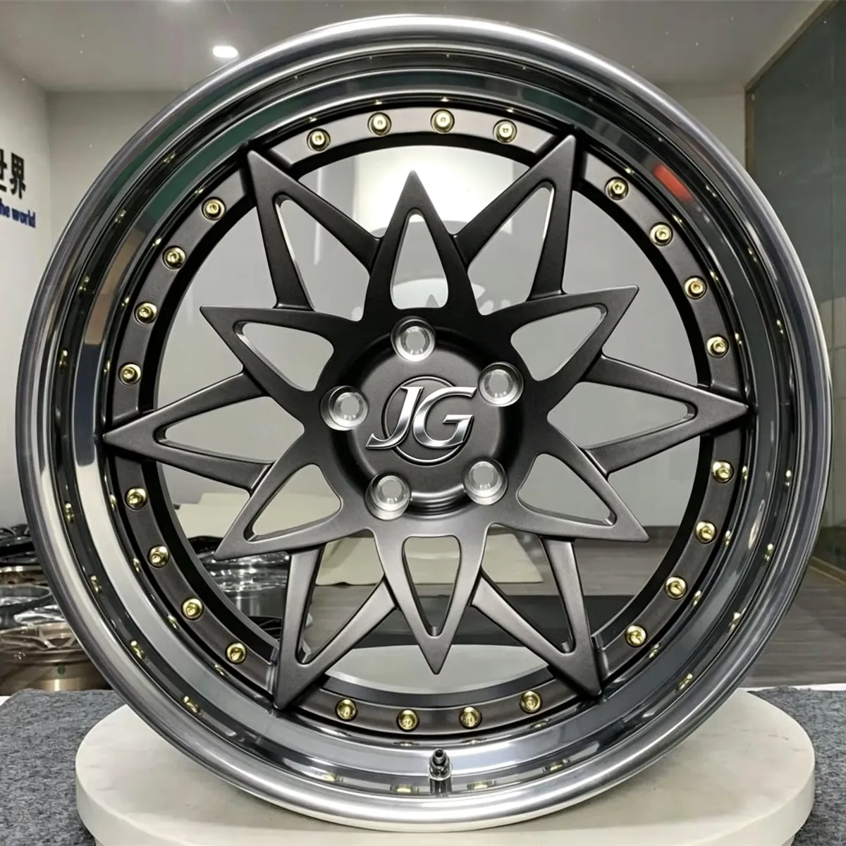 JG 2 Piece Forged Wheels 17 - 22 Inch Star Spoke Polished Lip 5x114.3 Aluminum Rims for Mercedes BMW Audi Chevy Silverado forged wheel