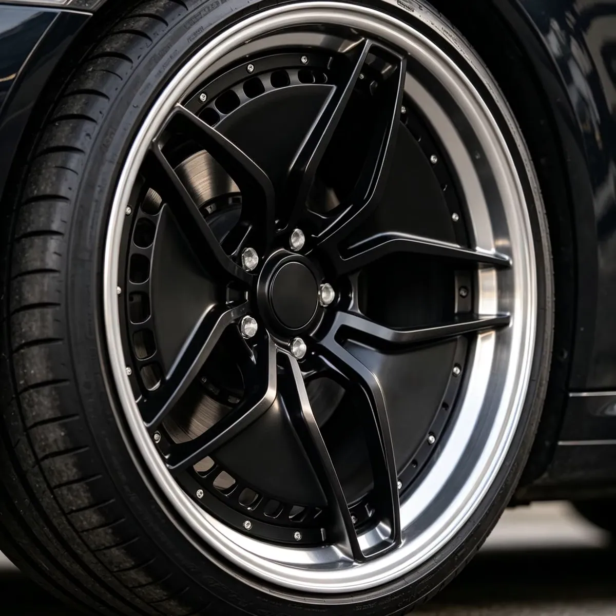 JG 2 Piece Forged Wheels Y Shape Gloss Black Machined 5x112 5x115 5x127mm PCD Custom for Aftermarket Alloy Rims for Audi Tesla forged wheel