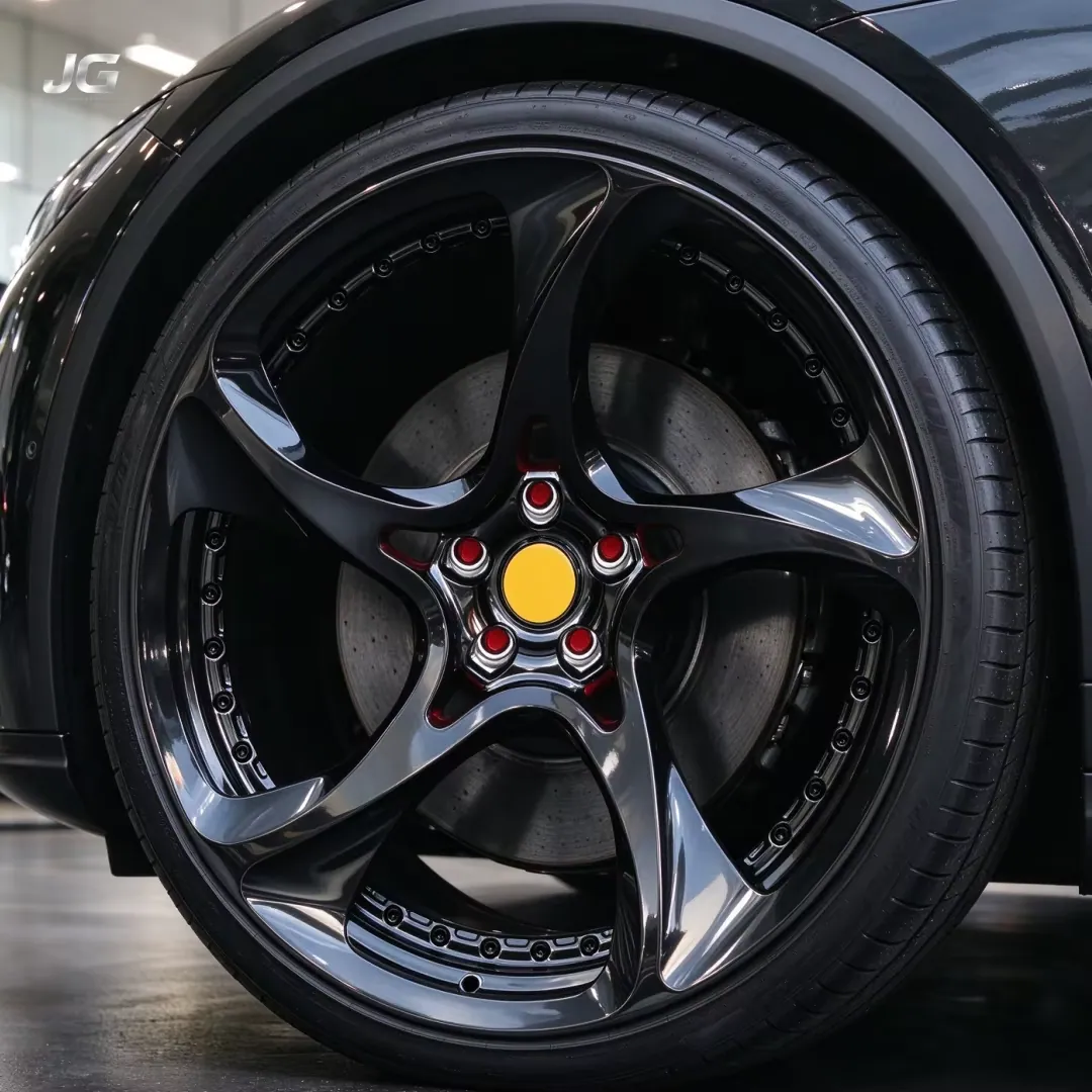 JG 20-22 Inch 5x114.3 Stance Wide Lip Two Piece Rivet Design Alloy Forged 5 Spokes Wheel-rims Fit for Ferrari Convertible Models — JG forged wheel