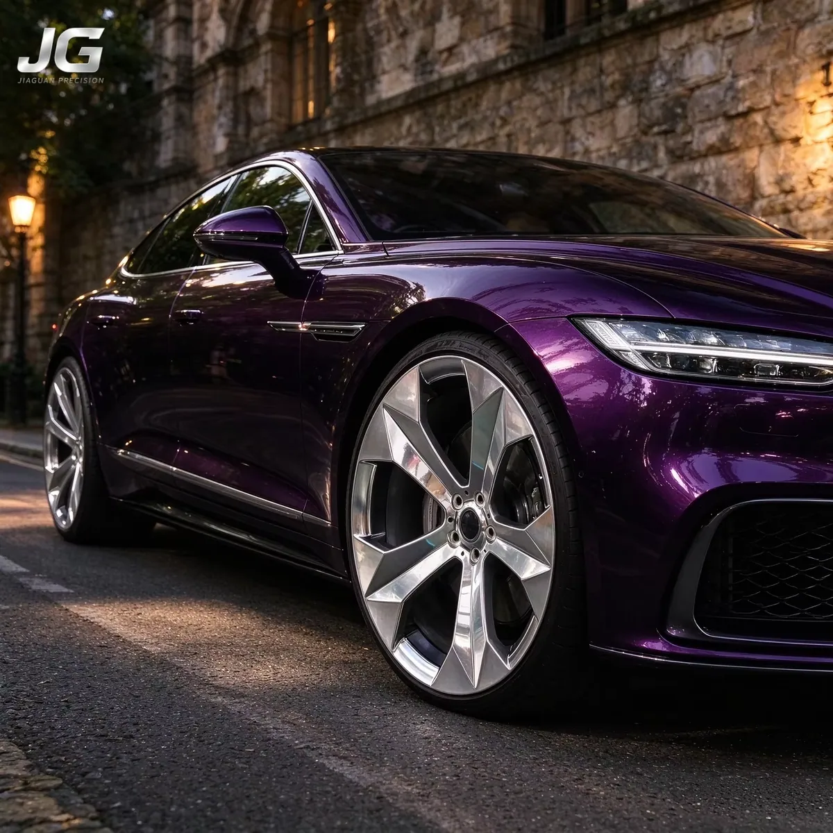 JG 20-22 Inch 5x120 Forged Wheel 6061-T6 Aluminum CNC Gunmetal Machined Face 5 Spoke for BMW 7 Series Mercedes S-Class Audi A8 forged wheel