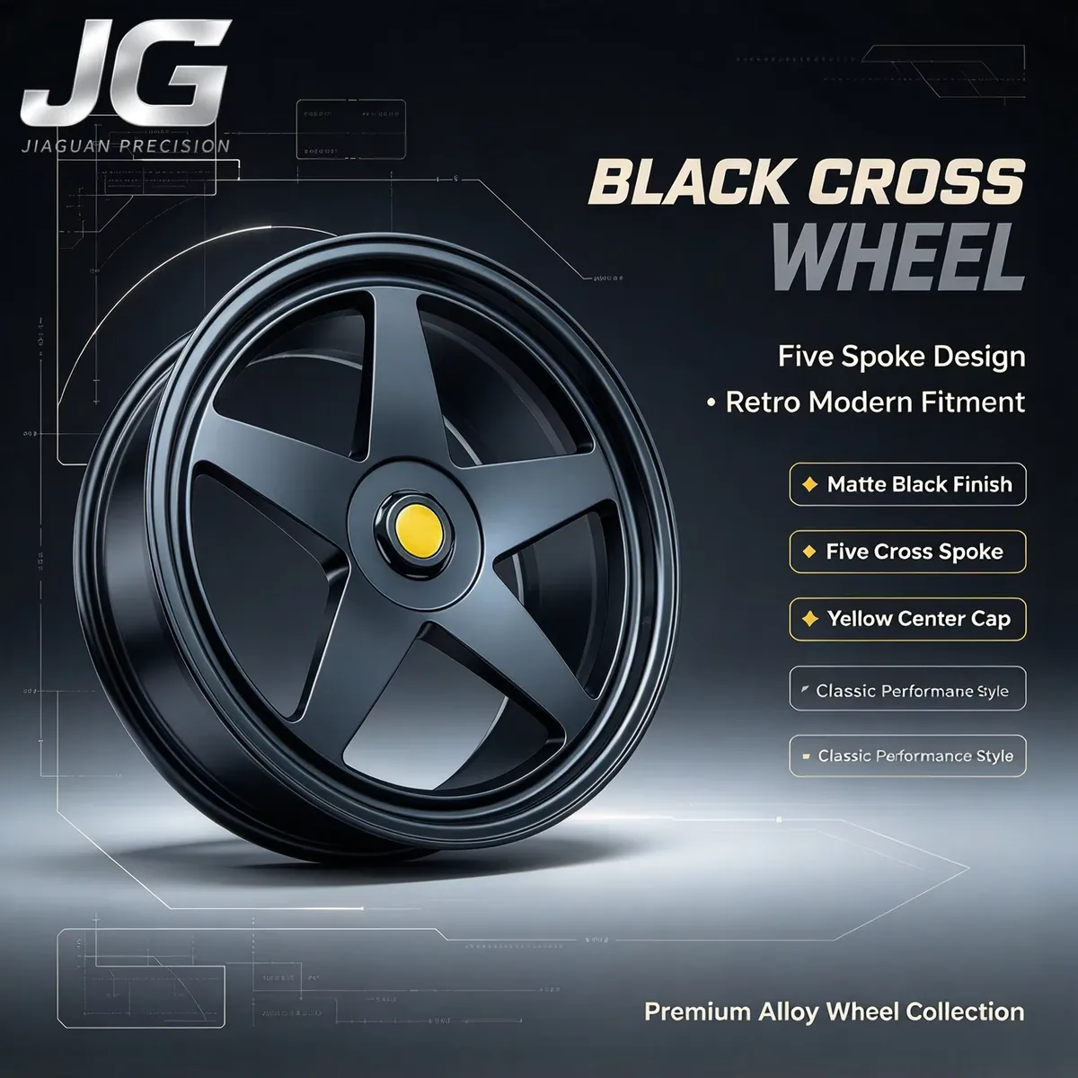 JG 20*9/21*11 Inch 5x114.3 Forged for Custom Black Matte Passenger Car Alloy Wheel Rims for Ferrari 488 forged wheel