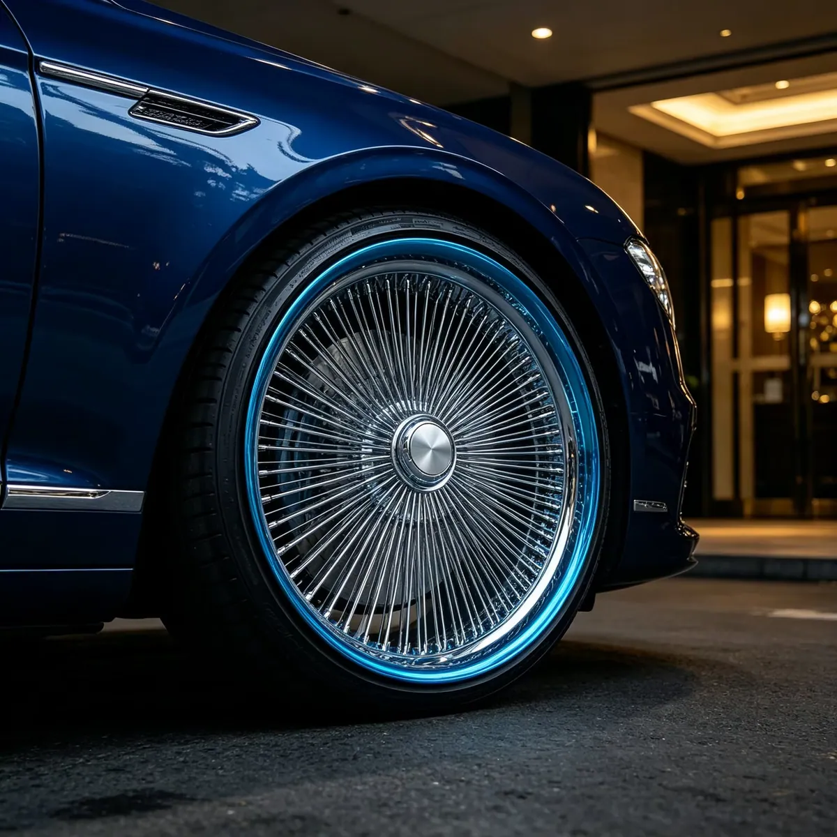JG 22 24 26 Inch Spoke Wire Wheels 180/200 Spokes Chrome Deep Dish Rims for Classic Vintage Lowrider Old Car forged wheel