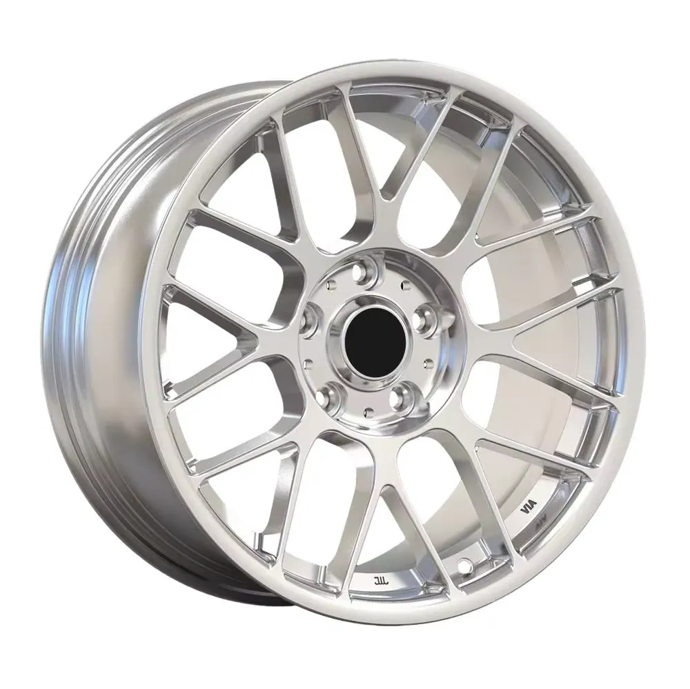 JG 5x112 5x120 Lightweight Full Polished Mesh Forged Car Wheel-rims Multi Spoke Design Deep Concave Performance Rims — JG forged wheel