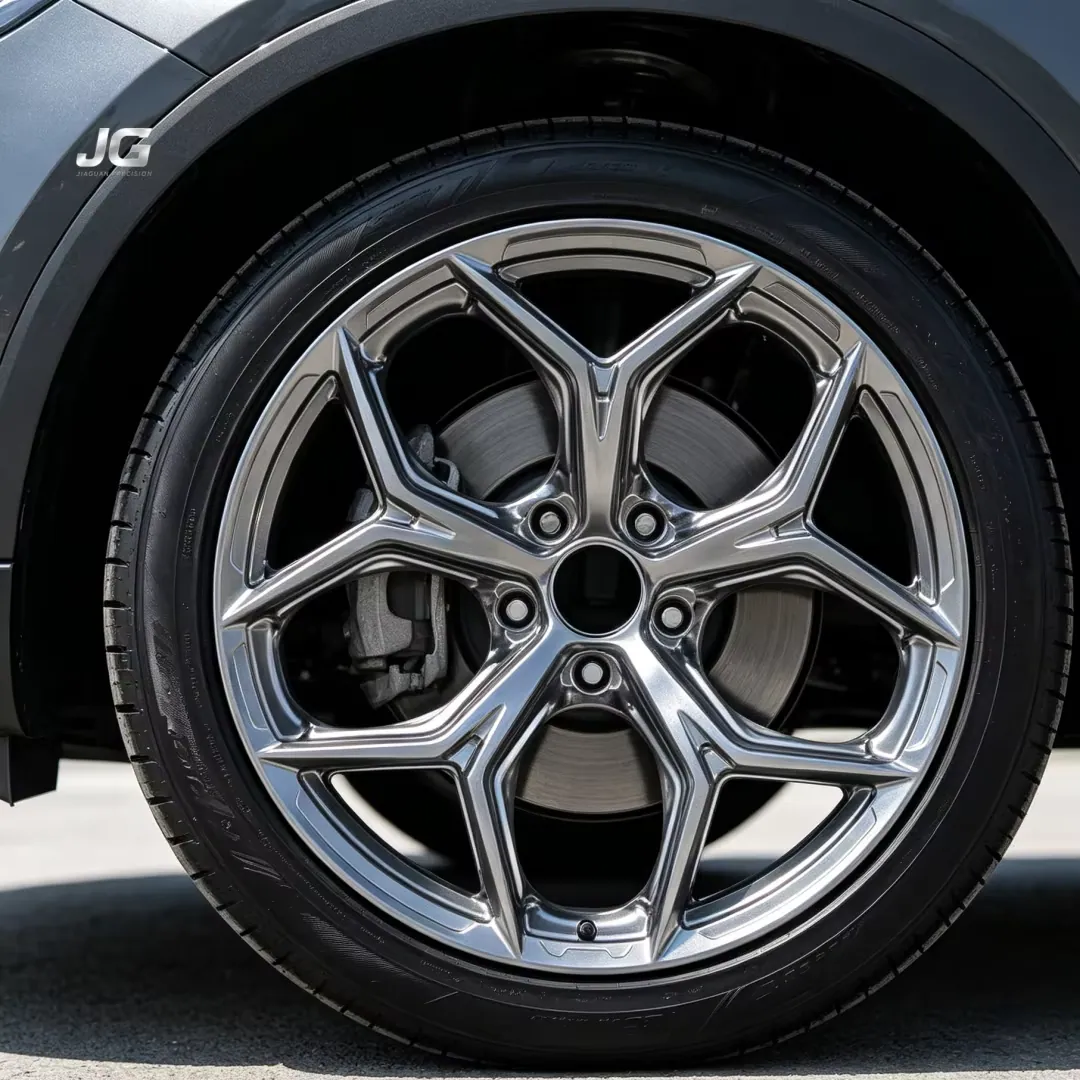 JG 5x115 5x120 Petal-Spoke Shallow Concave Forged Wheel  Precision Machining Silver Forged Alloy Wheel for Tesla Model 3 Model Y forged wheel