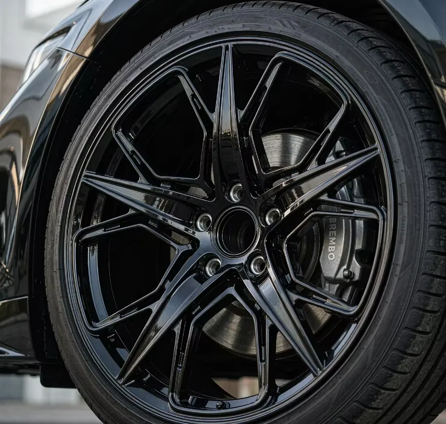 JG 5X130/120/108/115/112 Premium Gloss Black 5 Split Spoke Forged Alloy Rim High Load Performance Universal Fit for Most Car SUV forged wheel