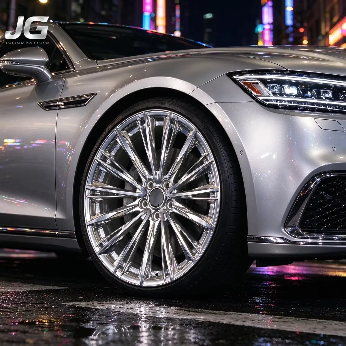 JG 6061-T6 Forged Wheel 20 21 Inch 5x112 5x120 Polished Chrome Multi Spoke CNC Alloy Rim Fit Mercedes S-Class BMW 7 Series M5 forged wheel