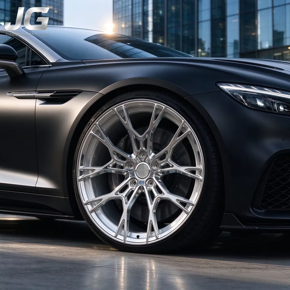 JG 6061-T6 Forged Wheel 20 21 Inch 5x130 5x112 Polished Chrome CNC Hollow Y-Spoke Alloy Rim Fit Porsche 911 Cayenne Audi RS7 forged wheel