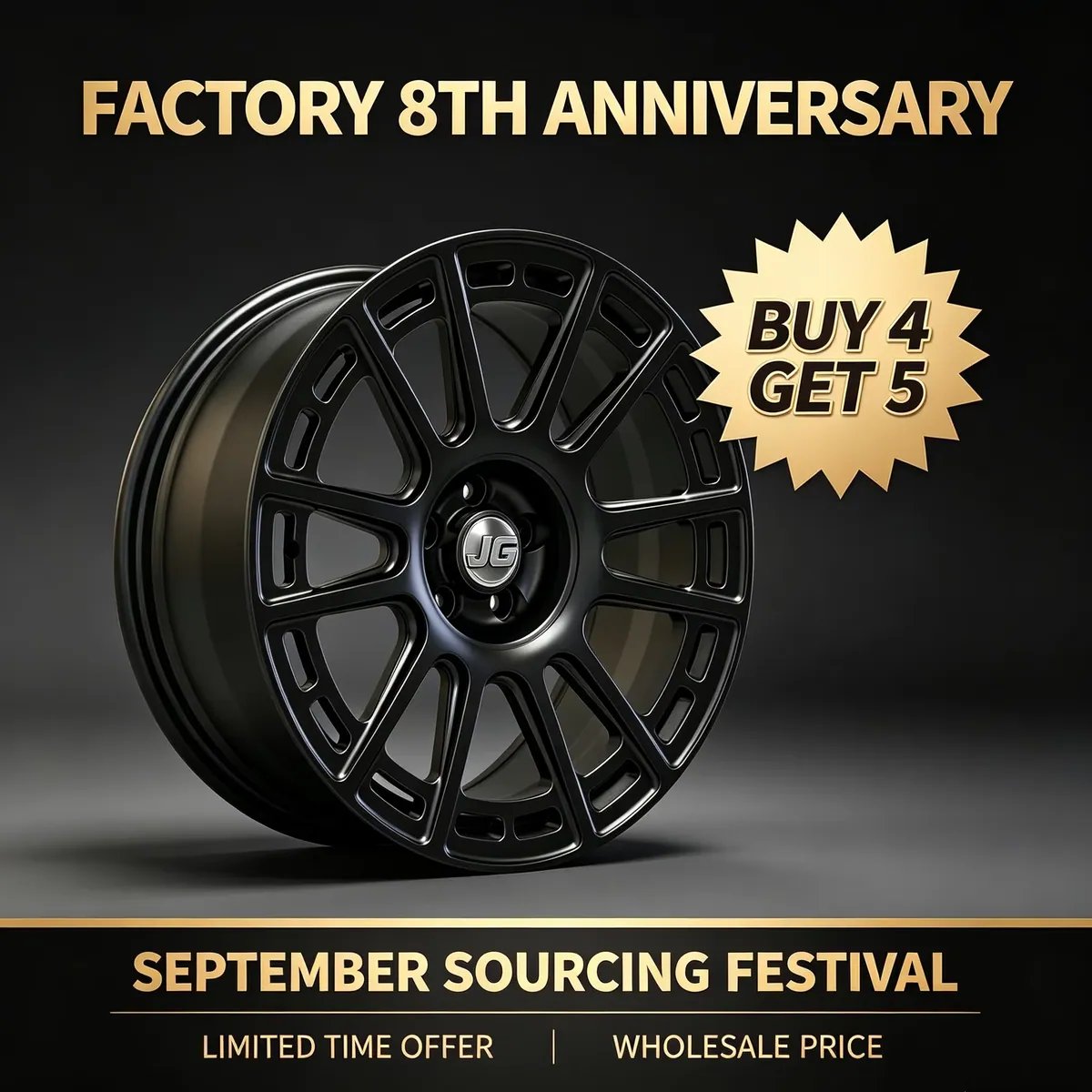 JG 6061-T6 Forged Alloy Wheels, Multi Spoke Design, 20 Inch ET40 PCD5x120mm, Suitable for Land Rover, Toyota, Ford SUVs forged wheel