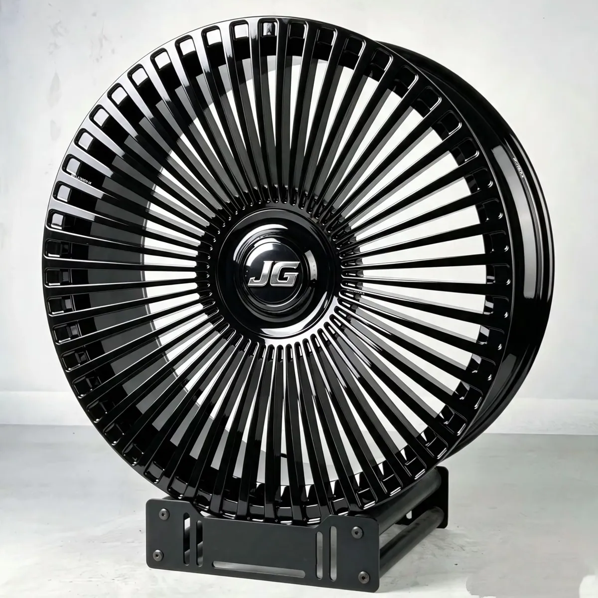 JG 6061-T6 Monoblock Forged Wheels Gloss Black Full Painted Multi Spoke Turbo Design Alloy Rims for  BMW Audi Tesla Range Rover forged wheel