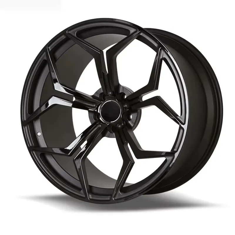 JG Aluminium Alloy One- Two-Piece Forged Wheels 6-14 j 17-22 Inches Black Finish Multi-Spoke Design for New-Energy Vehicles forged wheel