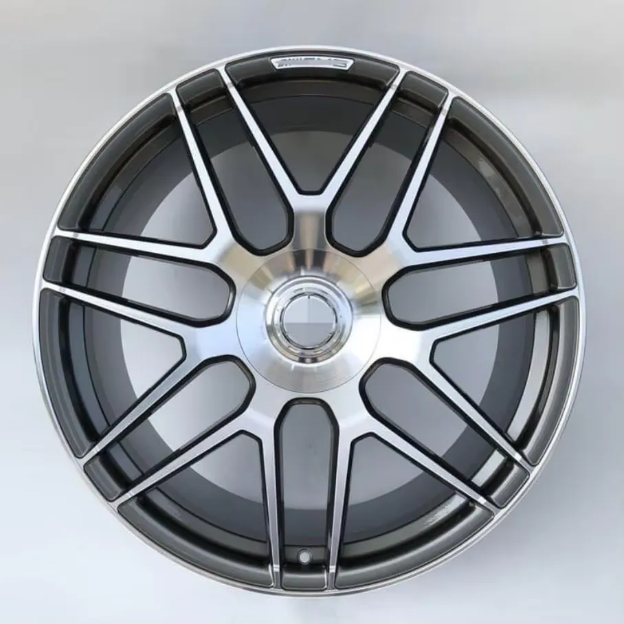 JG Automotive Forged Aluminium Alloy Wheels 5x114.3 Brushed Frozen Gold ET35 10.5" Multiple Spokes Customized for Tesla BYD — JG forged wheel