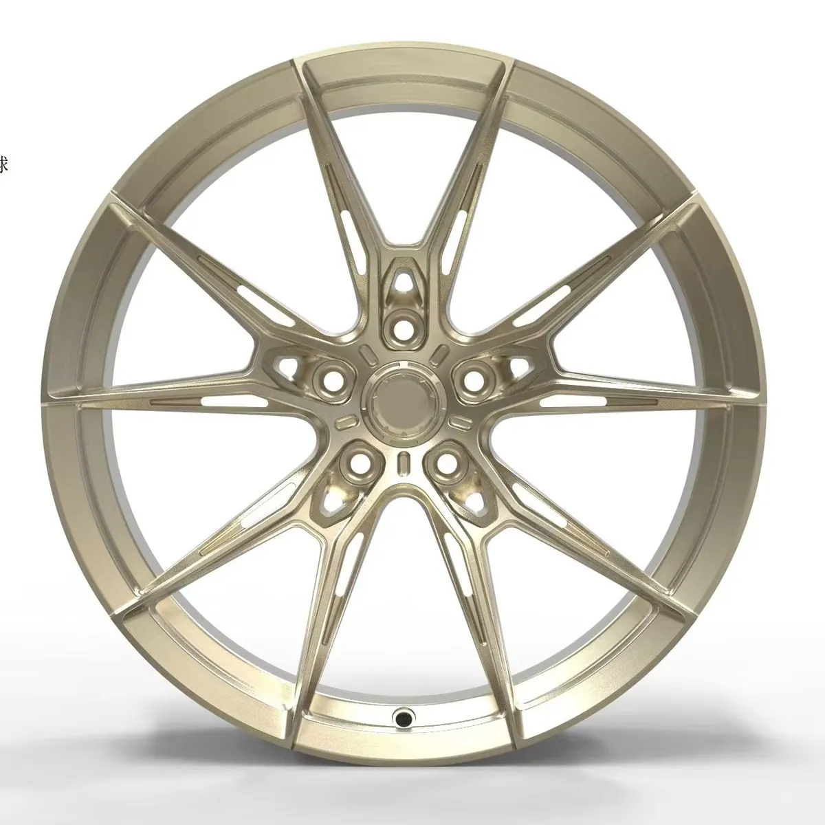 JG Automotive Forged Aluminium Alloy Wheels 5x114.3mm Brushed Frozen Gold Customized for Tesla (10.5J ET35) forged wheel