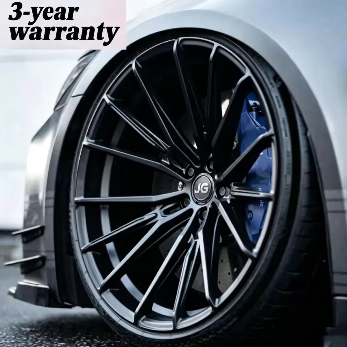 JG Automotive Forged Aluminium Alloy ET35 Width10.5 Wheels 5x114.3 Polished Frozen Gold New Multiple Spokes Customized for Tesla forged wheel
