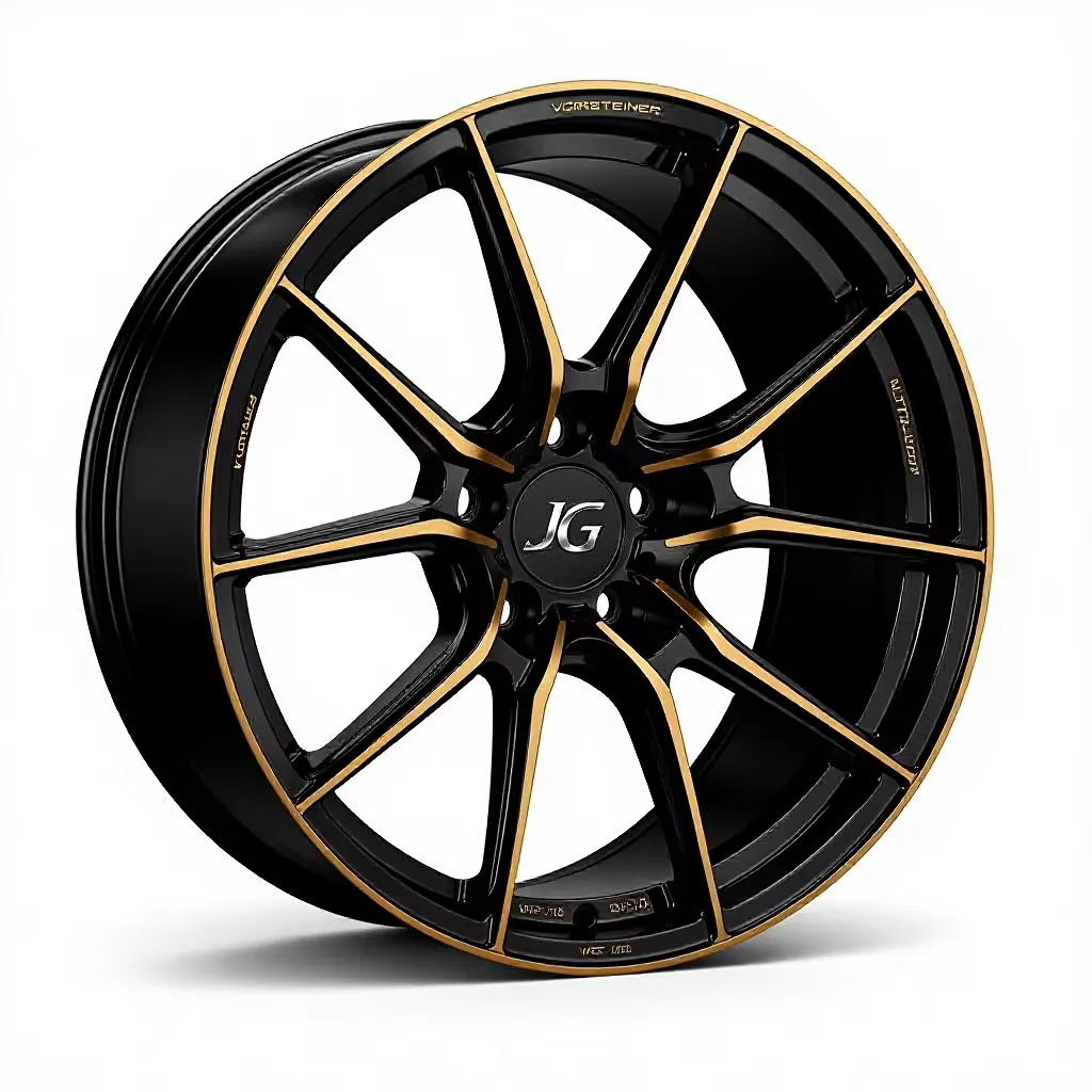 JG Black Gold Multi Piece Forged Passenger Car Wheel Retro Mesh Rim 19x10J 5x114.3 ET0 for Retrofit Upgrade — JG forged wheel