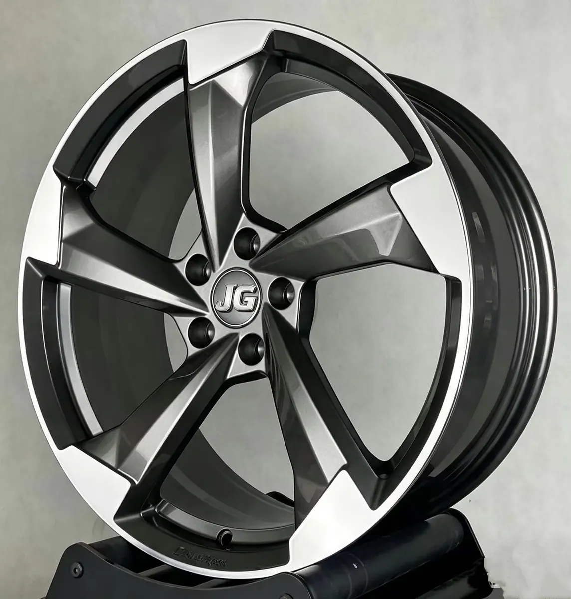 JG Brand 6061-T6 Monoblock Forged Wheels Full Mirror Polished 5 Spoke Blade Deep Concave Alloy Rims for Mustang Camaro BMW AMG forged wheel
